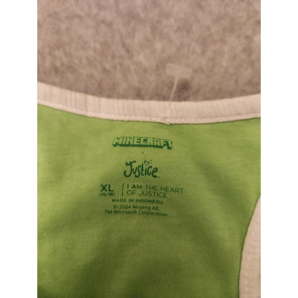 Minecraft Justice Tank Top Girls XL 16/18 Rib Knit Craft Without Limits‎ New